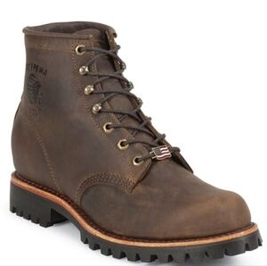 Chippewa 6" Leather Lace-Up Work Boots